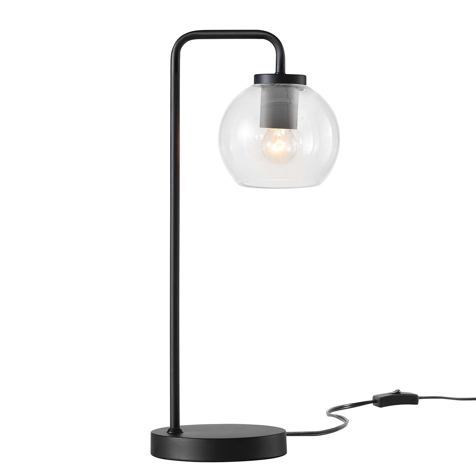 Silo Glass Globe Glass And Metal Table Lamp By Modway - EEI-5617-BLK | Table Lamps |  Modishstore - 7