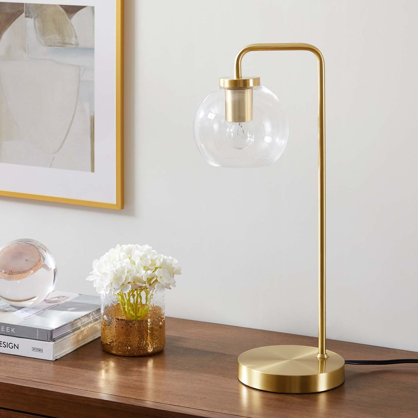 Silo Glass Globe Glass And Metal Table Lamp By Modway - EEI-5617-BLK | Table Lamps |  Modishstore - 9