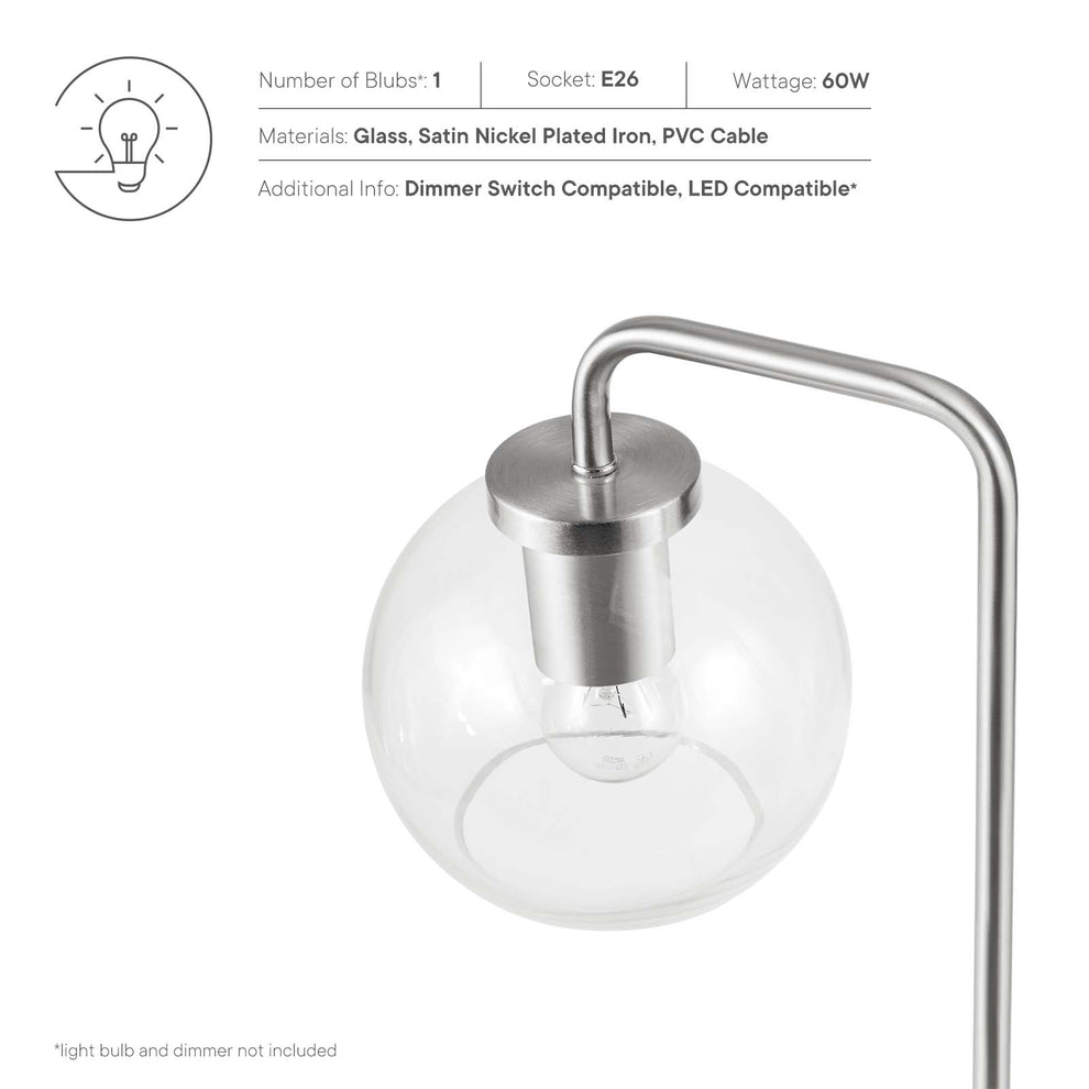 Silo Glass Globe Glass and Metal Table Lamp By Modway - EEI-5617 | Table Lamps | Modishstore - 20