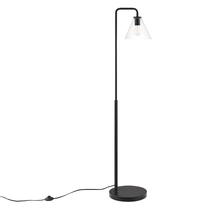 Element Transparent Glass Glass And Metal Floor Lamp By Modway - EEI-5618-BLK | Floor Lamps |  Modishstore - 2