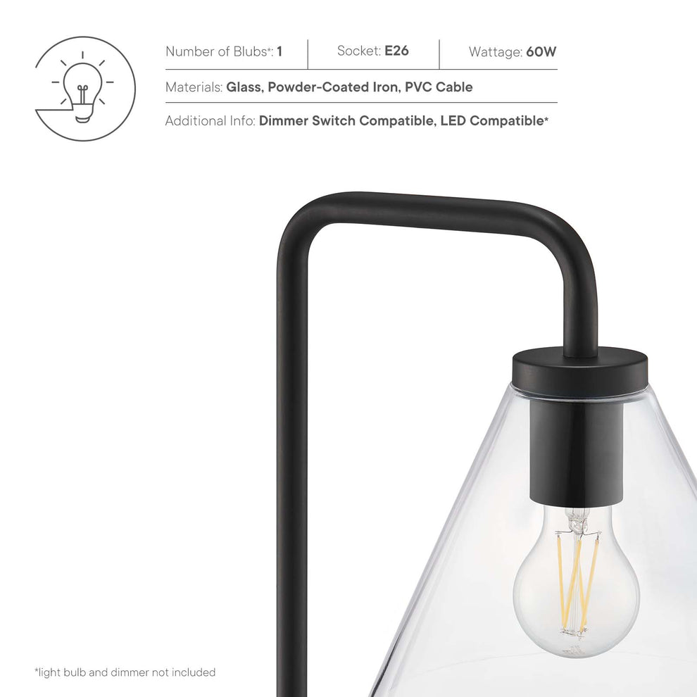 Element Transparent Glass Glass and Metal Floor Lamp By Modway - EEI-5618 | Floor Lamps | Modishstore - 4