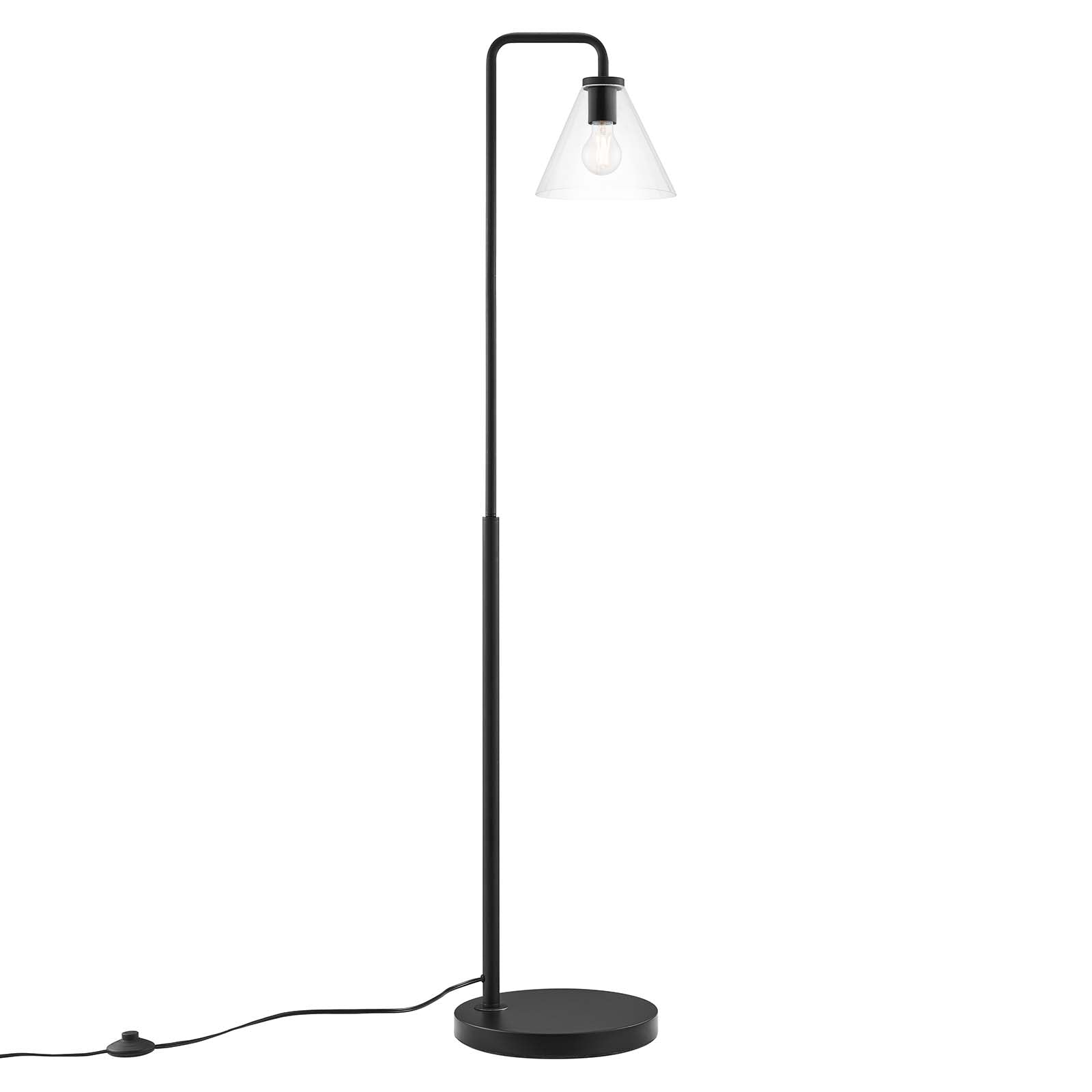 Element Transparent Glass Glass And Metal Floor Lamp By Modway - EEI-5618-BLK | Floor Lamps |  Modishstore - 7