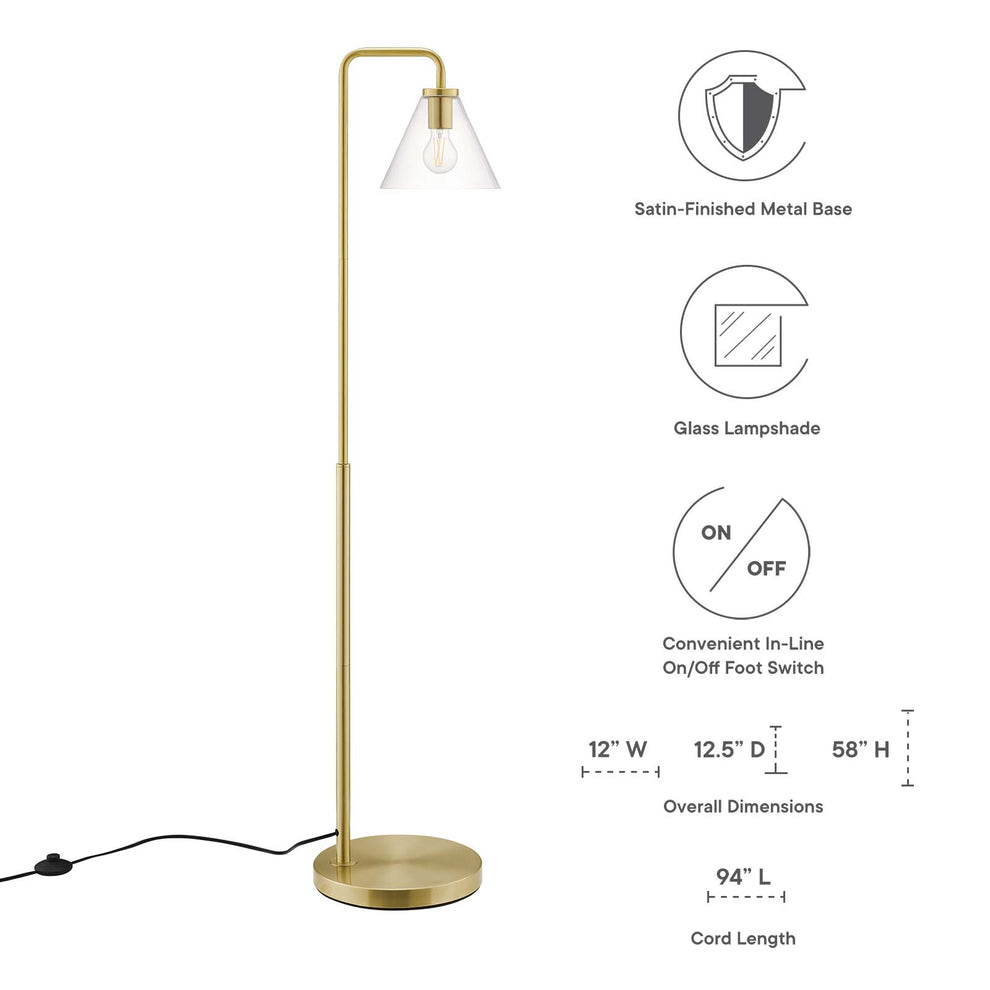 Element Transparent Glass Glass and Metal Floor Lamp By Modway - EEI-5618 | Floor Lamps | Modishstore - 11