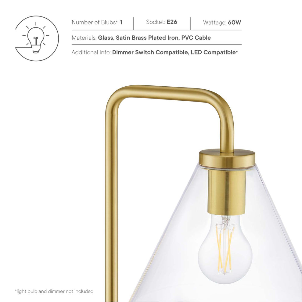 Element Transparent Glass Glass and Metal Floor Lamp By Modway - EEI-5618 | Floor Lamps | Modishstore - 12