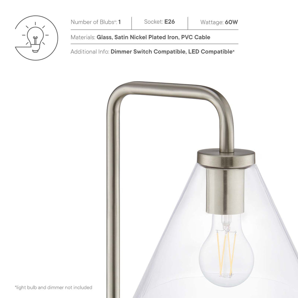 Element Transparent Glass Glass and Metal Floor Lamp By Modway - EEI-5618 | Floor Lamps | Modishstore - 20