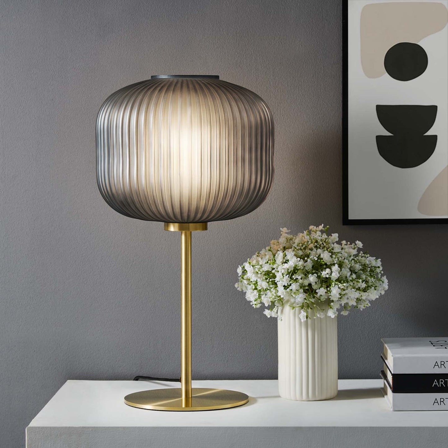 Reprise Glass Sphere Glass And Metal Table Lamp By Modway - EEI-5622-BLK-SBR | Table Lamps |  Modishstore - 7