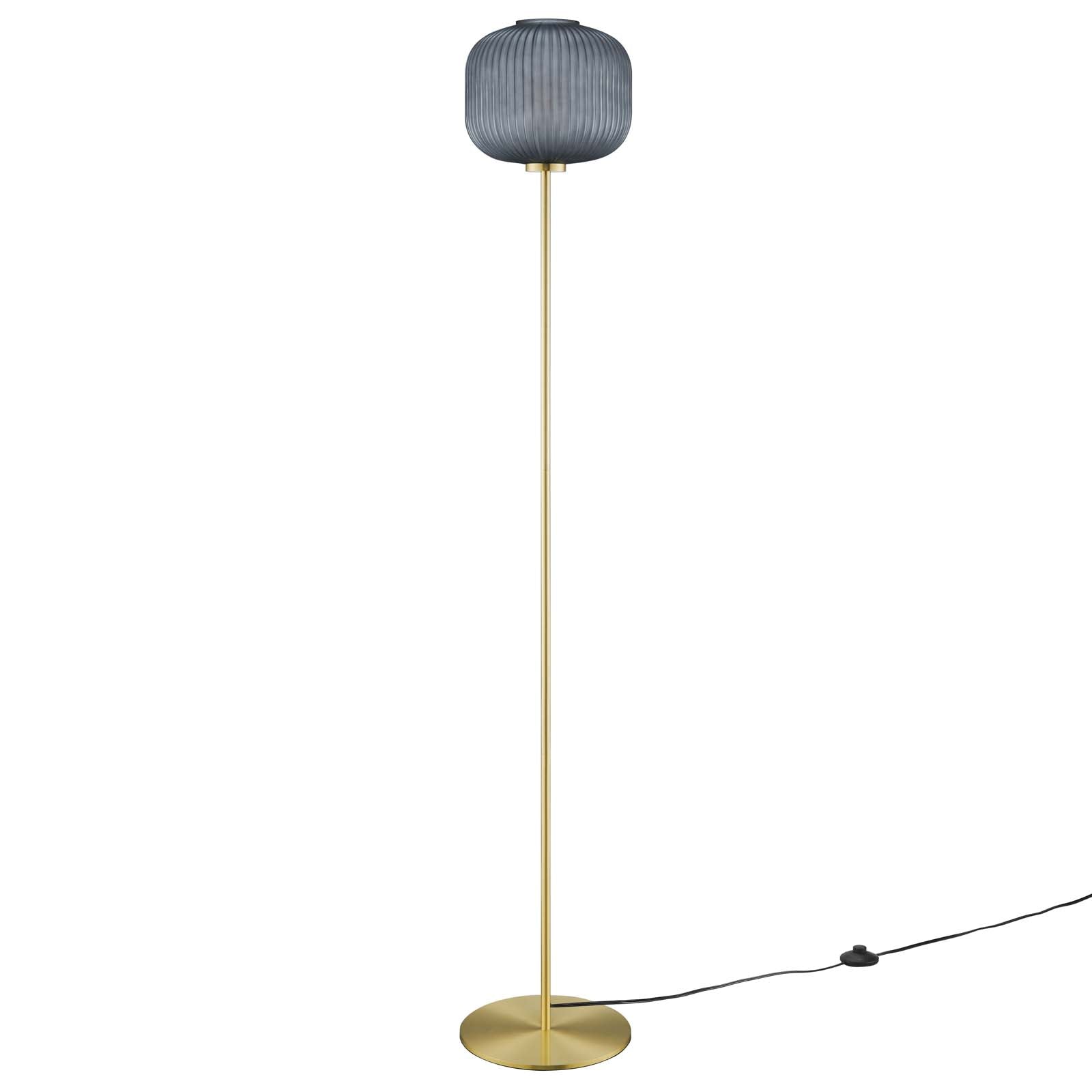 Reprise Glass Sphere Glass And Metal Floor Lamp By Modway - EEI-5623-BLK-SBR | Floor Lamps |  Modishstore - 2