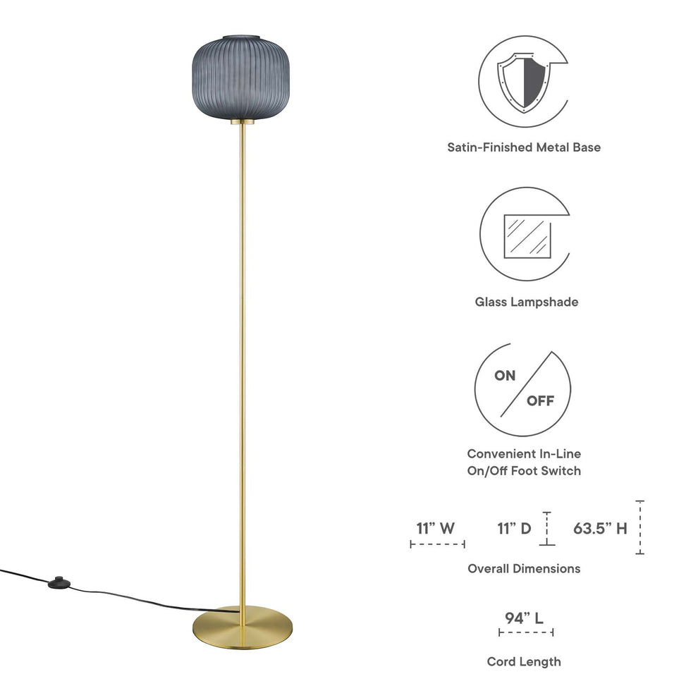 Reprise Glass Sphere Glass and Metal Floor Lamp By Modway - EEI-5623 | Floor Lamps | Modishstore - 3