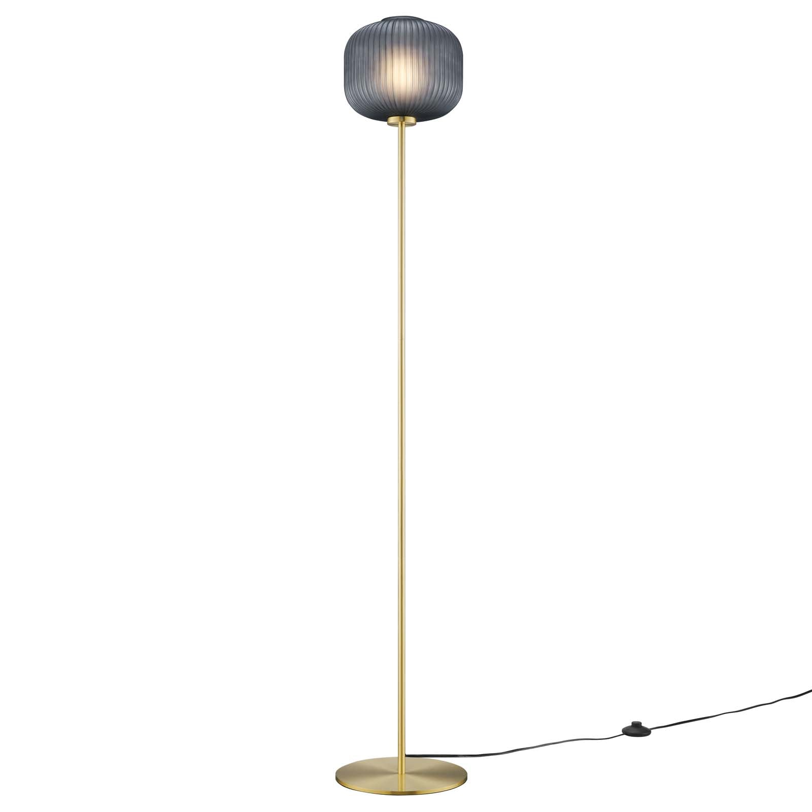 Reprise Glass Sphere Glass And Metal Floor Lamp By Modway - EEI-5623-BLK-SBR | Floor Lamps |  Modishstore - 5