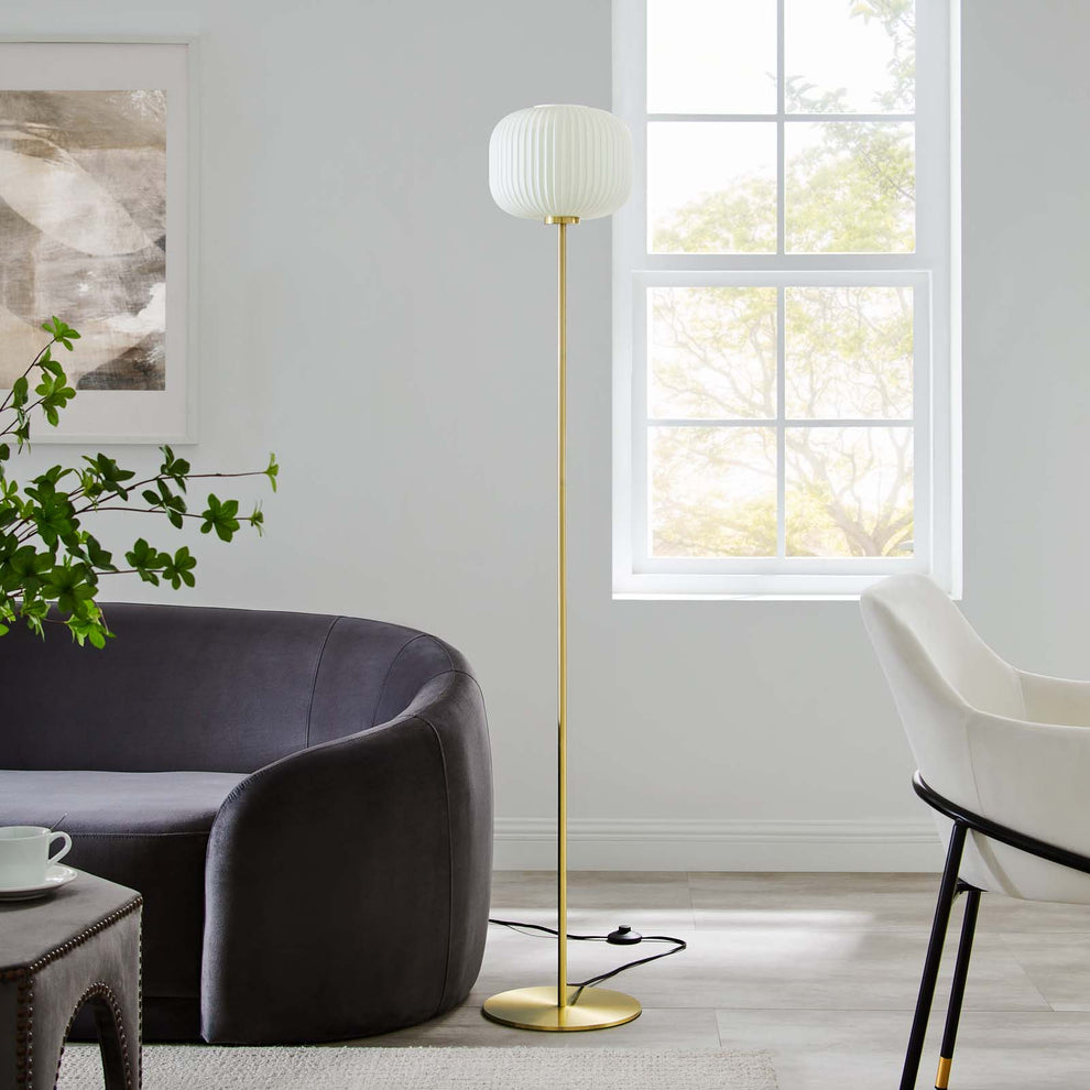 Reprise Glass Sphere Glass and Metal Floor Lamp By Modway - EEI-5623 | Floor Lamps | Modishstore - 14