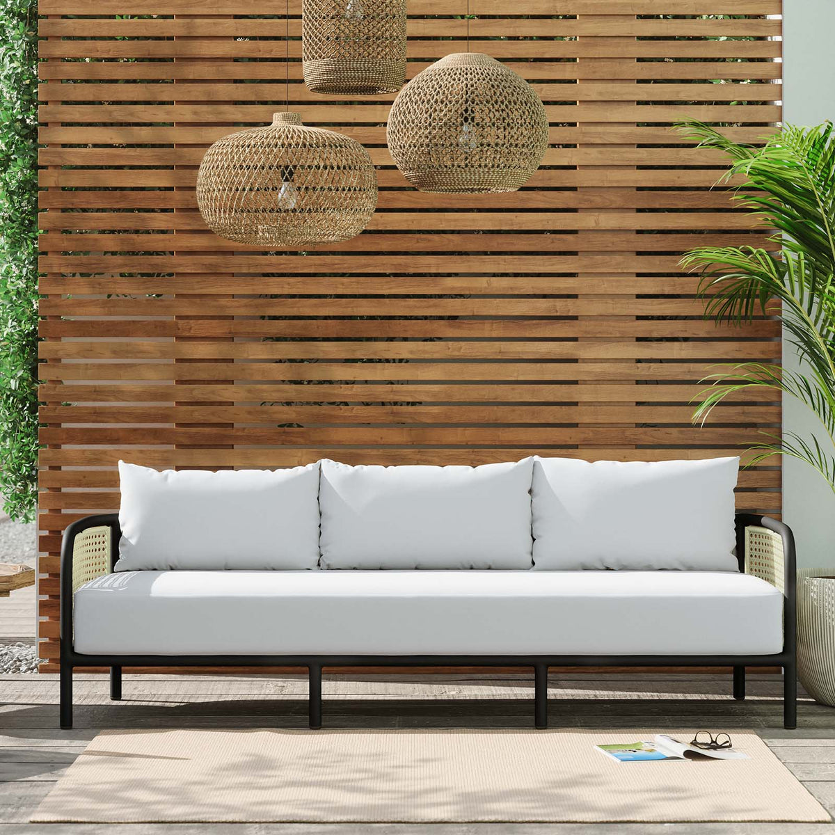 Hanalei 3-Piece Outdoor Patio Furniture Set By Modway - EEI-5630 | Outdoor Sofas, Loveseats & Sectionals | Modishstore - 1