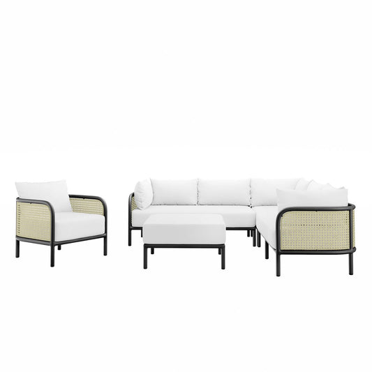 Hanalei Outdoor Patio 5-Piece Sectional By Modway - EEI-5634 | Outdoor Sofas, Loveseats & Sectionals | Modishstore - 1