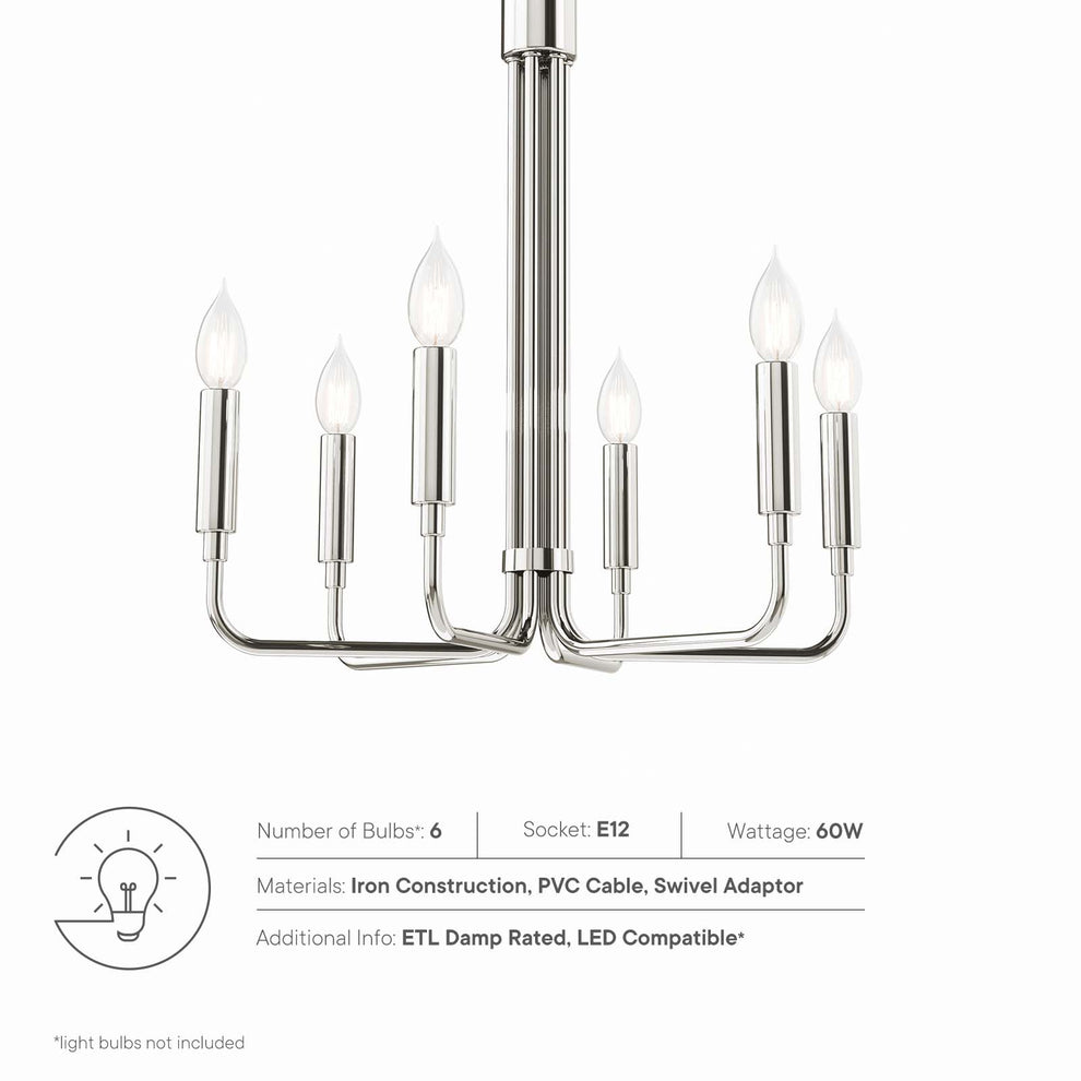 Rekindle 6-Light Chandelier By Modway - EEI-5637 | Chandeliers | Modishstore - 15