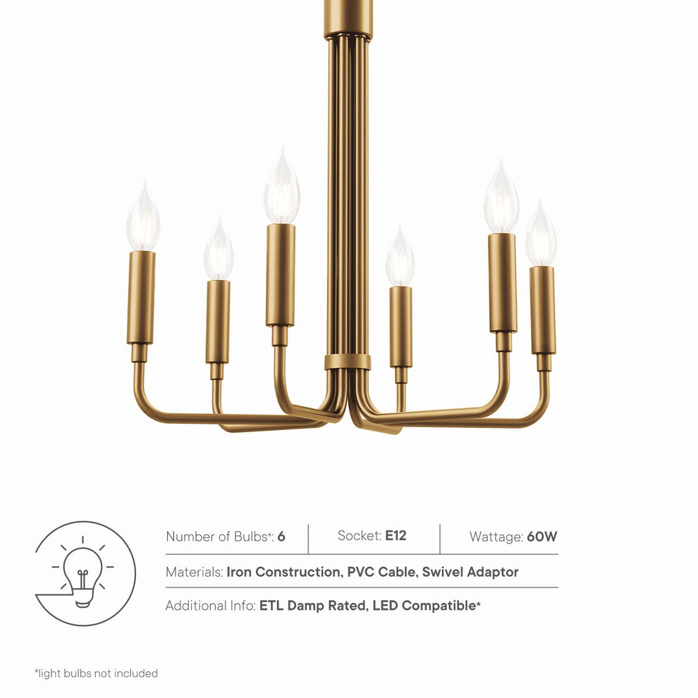 Rekindle 6-Light Chandelier By Modway - EEI-5637 | Chandeliers | Modishstore - 23