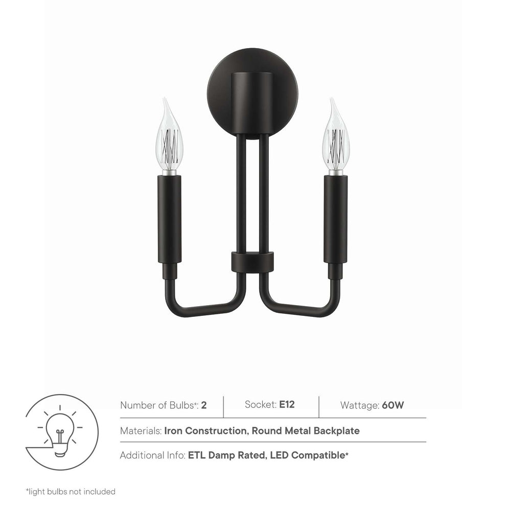 Rekindle 2-Light Wall Sconce By Modway - EEI-5638 | Sconces | Modishstore - 7