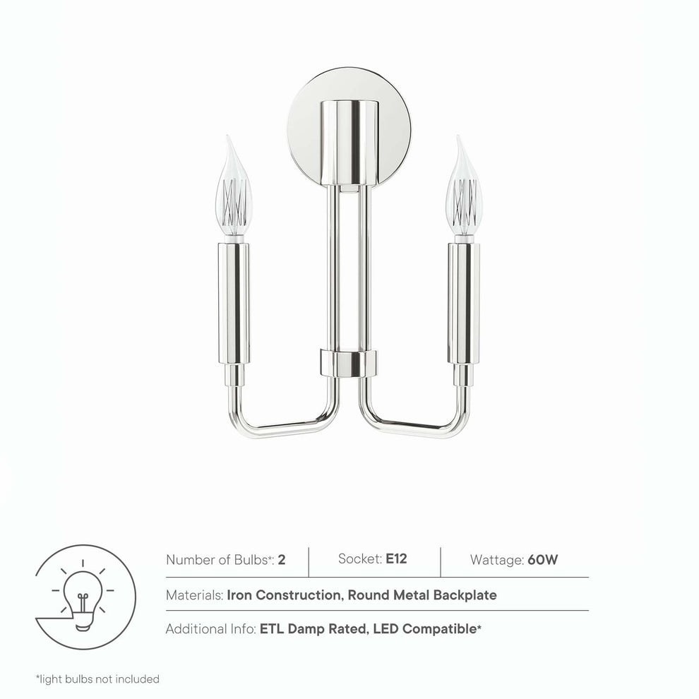 Rekindle 2-Light Wall Sconce By Modway - EEI-5638 | Sconces | Modishstore - 15