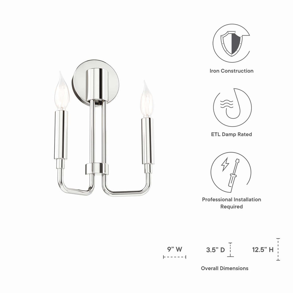 Rekindle 2-Light Wall Sconce By Modway - EEI-5638 | Sconces | Modishstore - 16