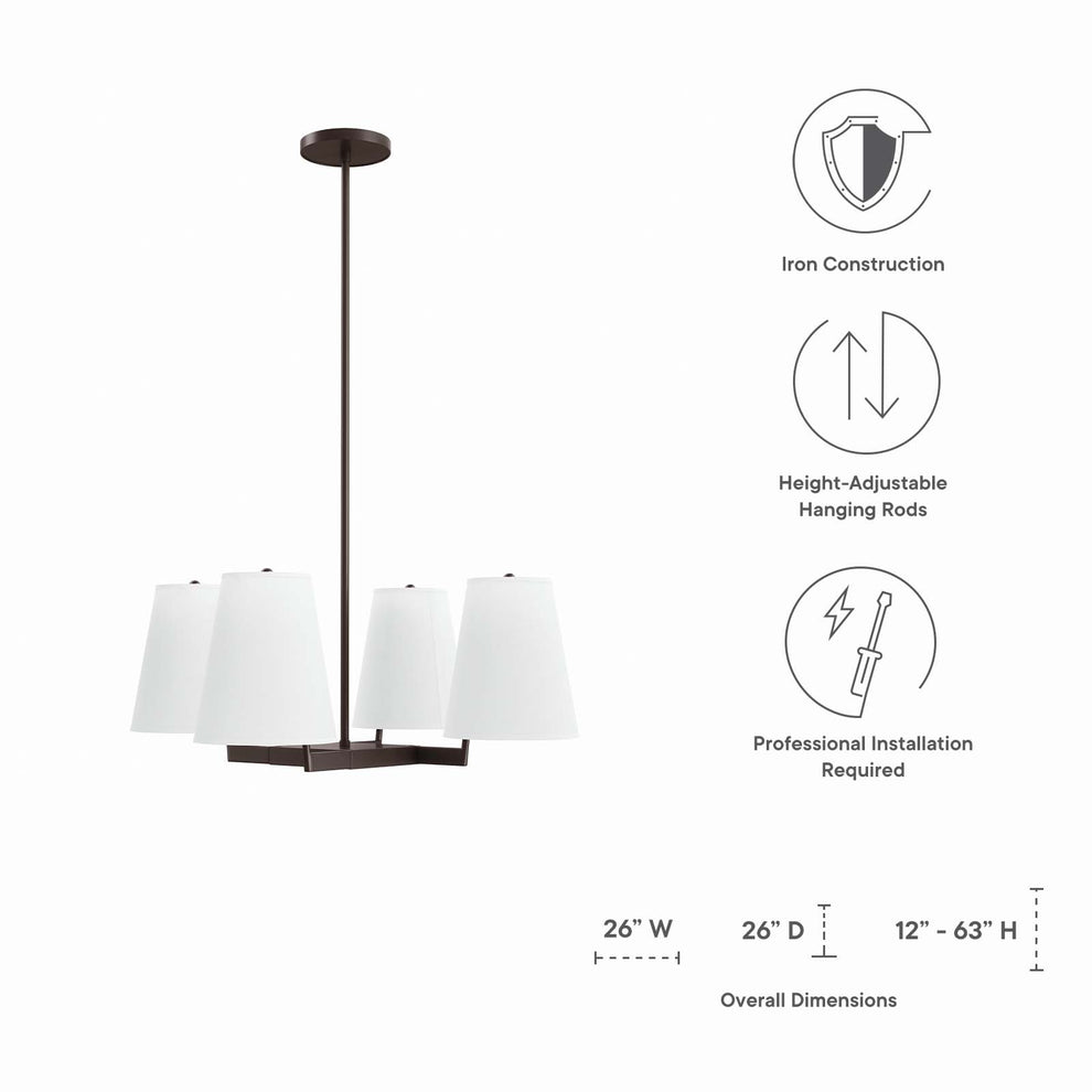 Mercer 4-Light Pendant Light By Modway - EEI-5640 | Pendant Lamps | Modishstore - 8