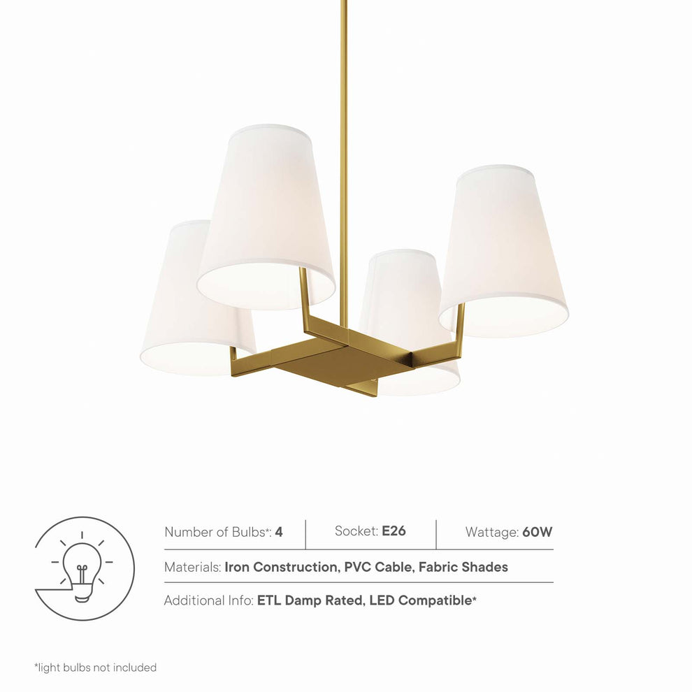Mercer 4-Light Pendant Light By Modway - EEI-5640 | Pendant Lamps | Modishstore - 15