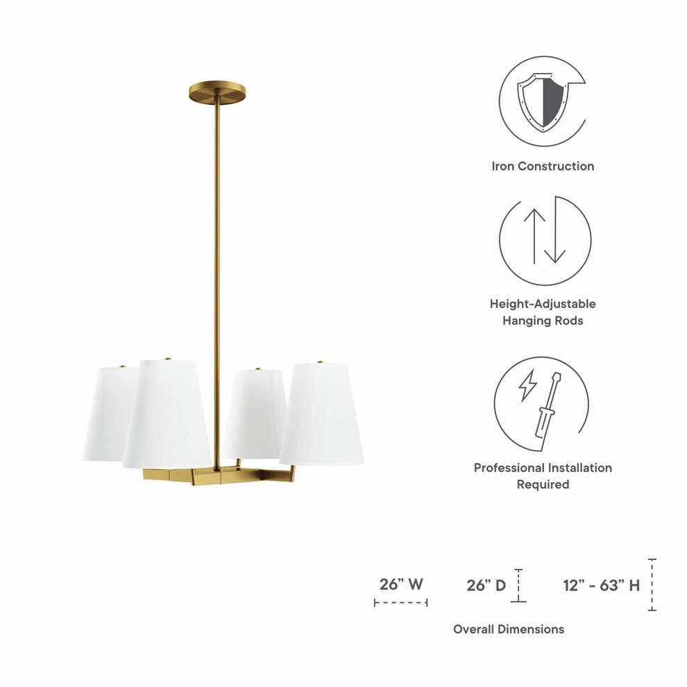 Mercer 4-Light Pendant Light By Modway - EEI-5640 | Pendant Lamps | Modishstore - 16