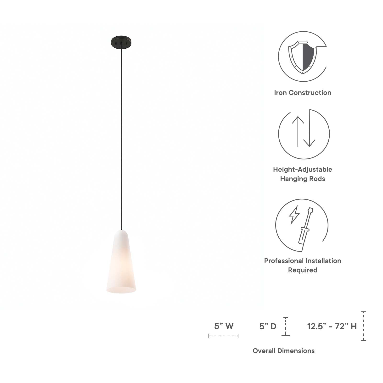 Beacon 1-Light Pendant Light By Modway - EEI-5644 | Pendant Lamps | Modishstore - 24