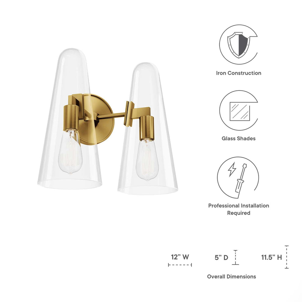 Beacon 2-Light Wall Sconce By Modway - EEI-5646 | Sconces | Modishstore - 16