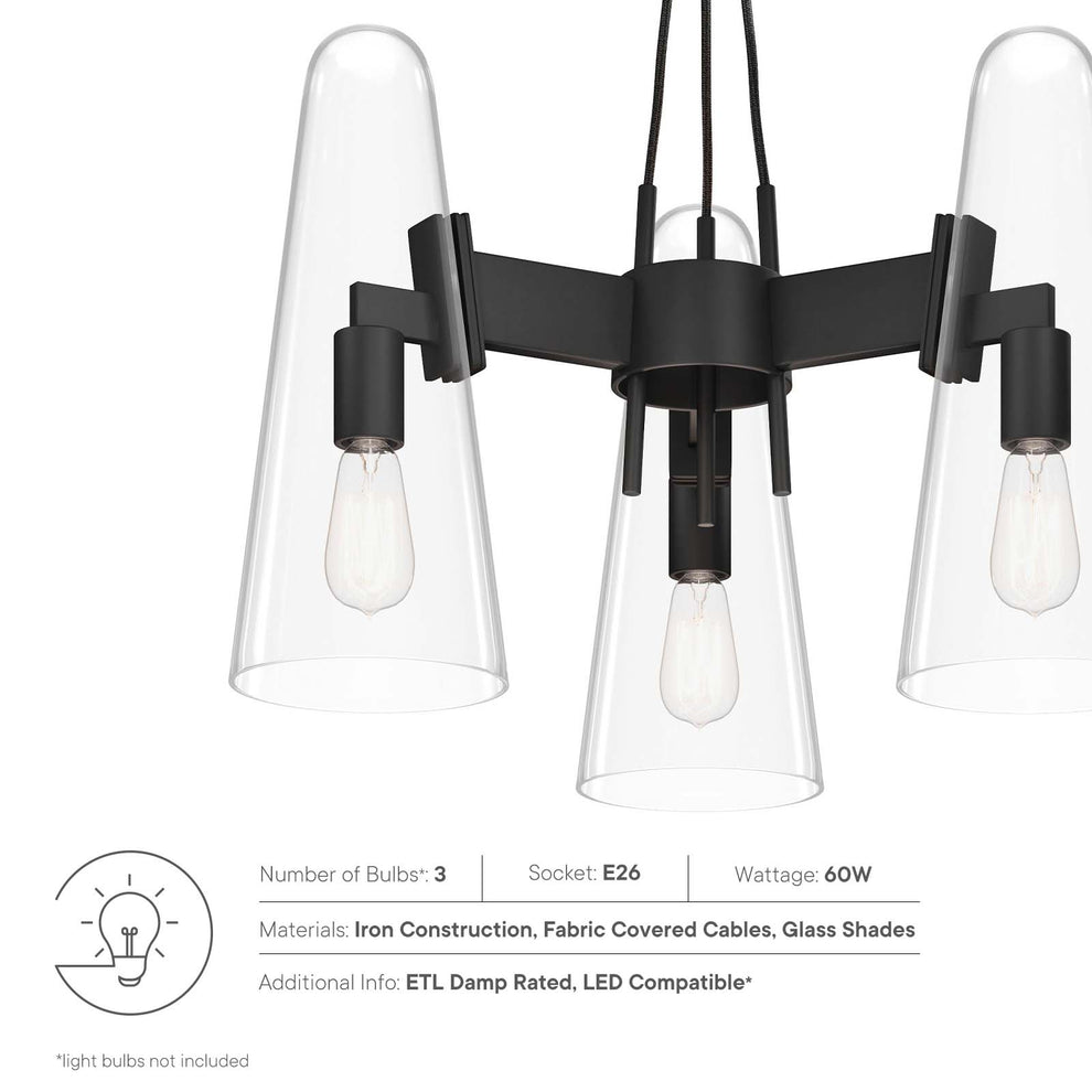 Beacon 3-Light Pendant Light By Modway - EEI-5647 | Pendant Lamps | Modishstore - 7