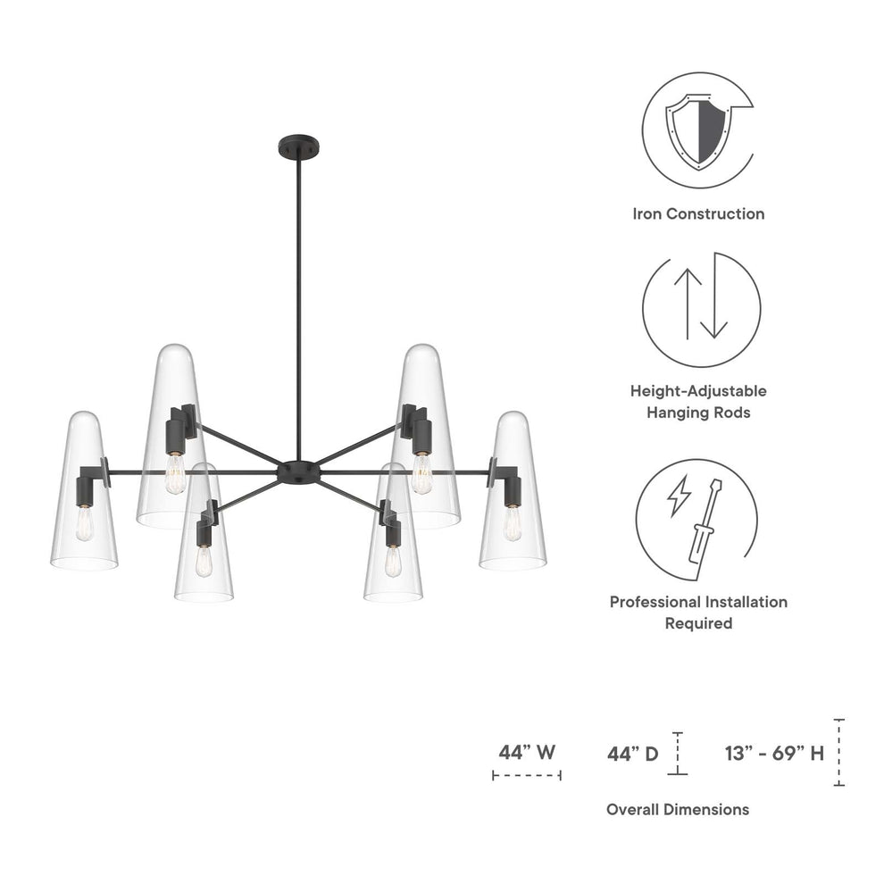 Beacon 6-Light Chandelier By Modway - EEI-5648 | Chandeliers | Modishstore - 8