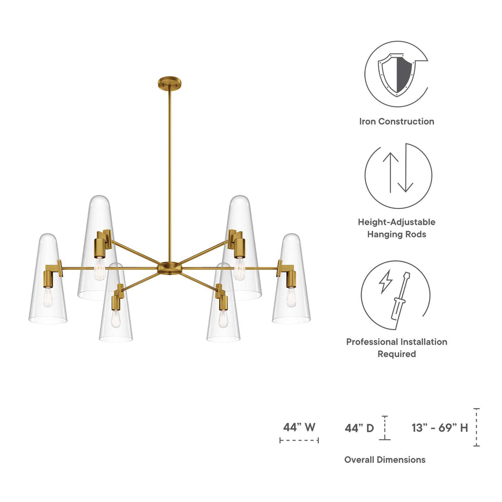 Beacon 6-Light Chandelier By Modway - EEI-5648 | Chandeliers | Modishstore - 16