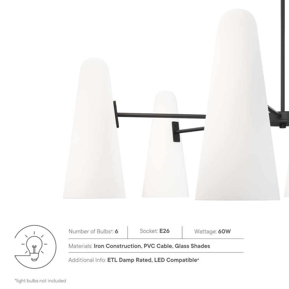 Beacon 6-Light Chandelier By Modway - EEI-5648 | Chandeliers | Modishstore - 23