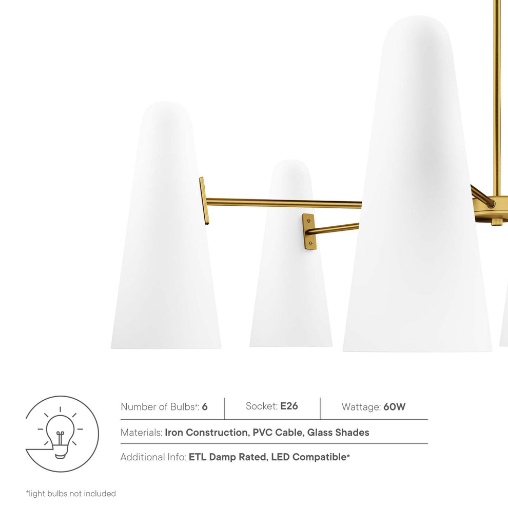 Beacon 6-Light Chandelier By Modway - EEI-5648 | Chandeliers | Modishstore - 31