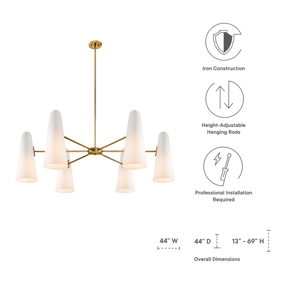 Beacon 6-Light Chandelier By Modway - EEI-5648 | Chandeliers | Modishstore - 32