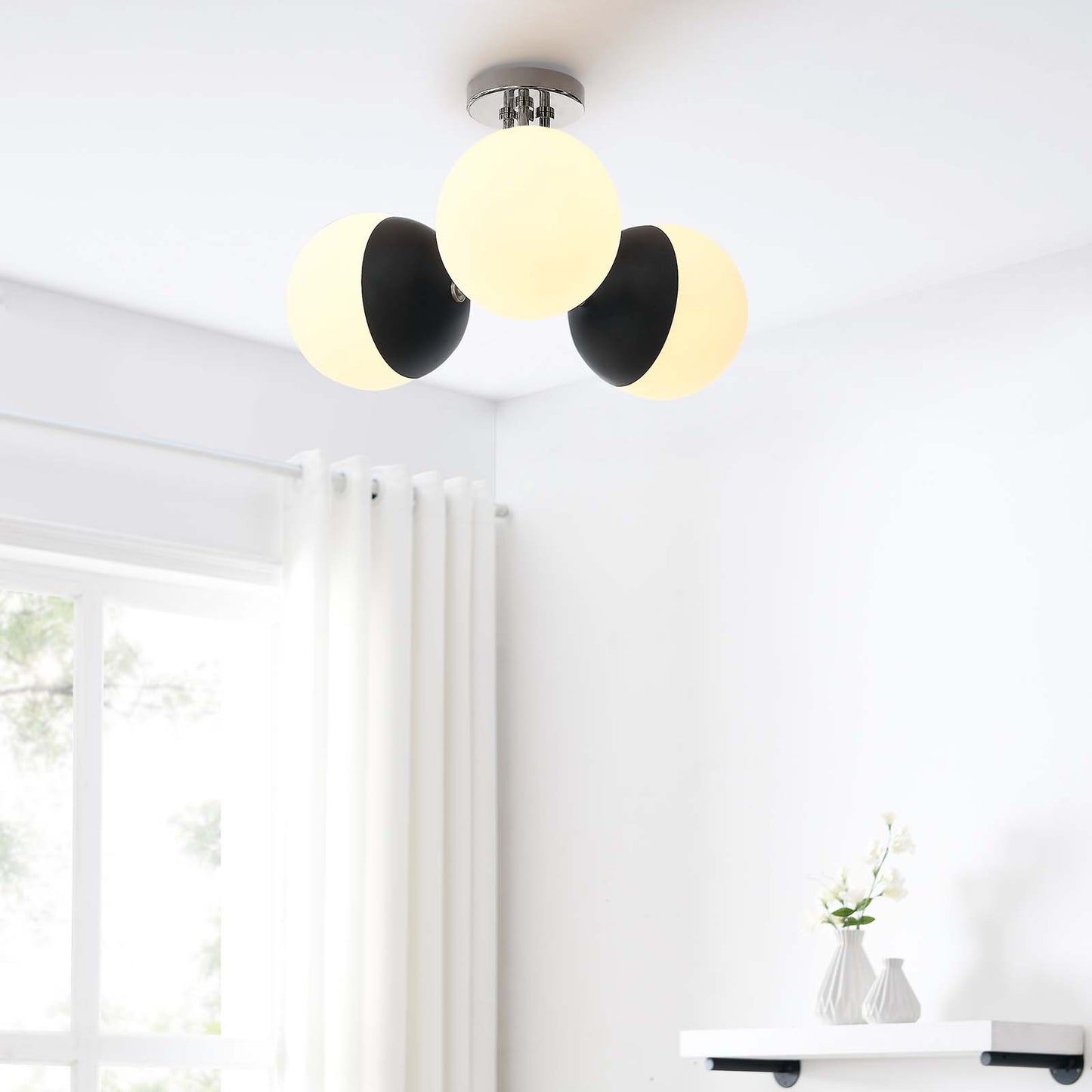 Stellar 3-Light Semi-Flush Ceiling Light By Modway - EEI-5656 | Ceiling Lamps | Modishstore - 1