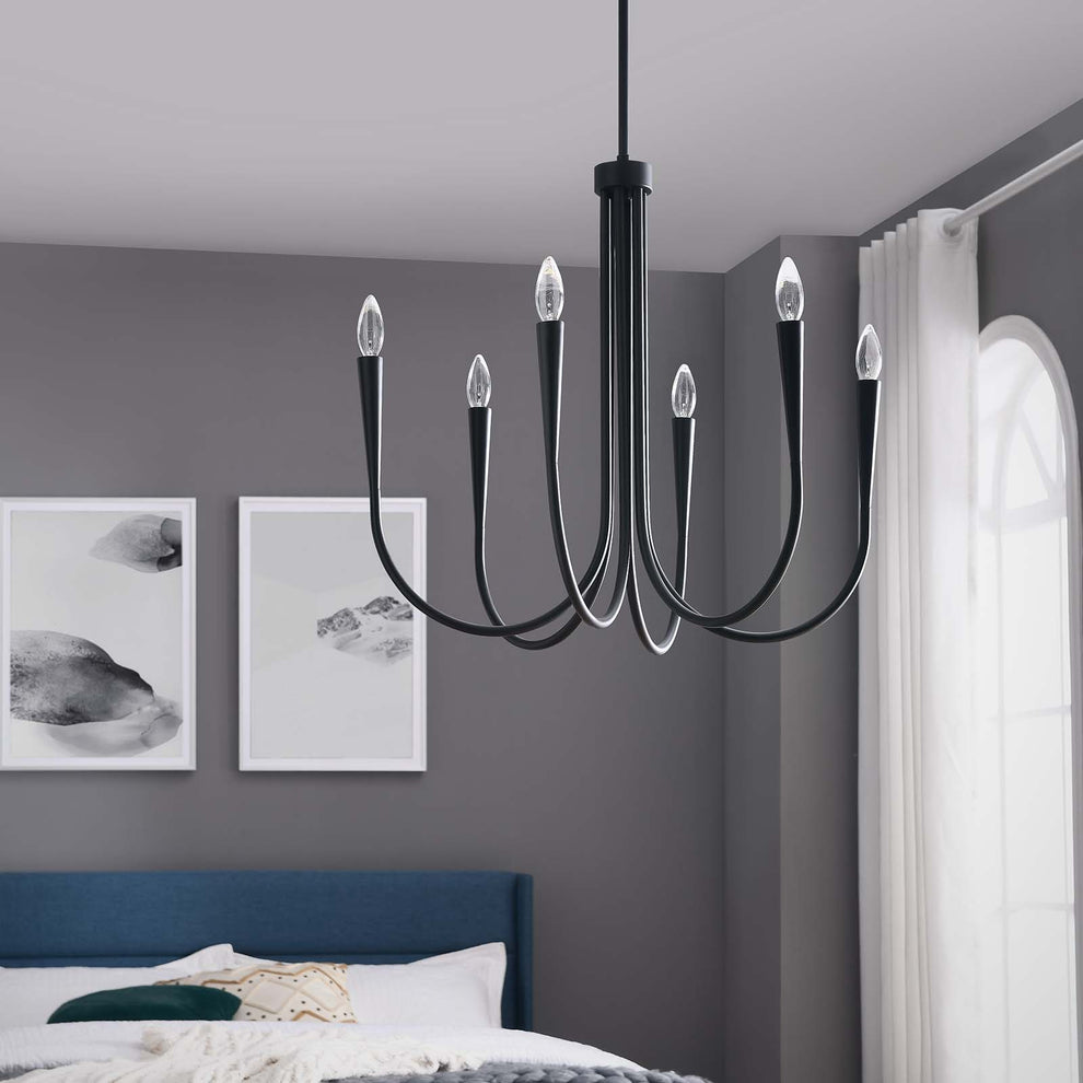 Penrose 6-Light Chandelier By Modway - EEI-5661 | Chandeliers | Modishstore - 8