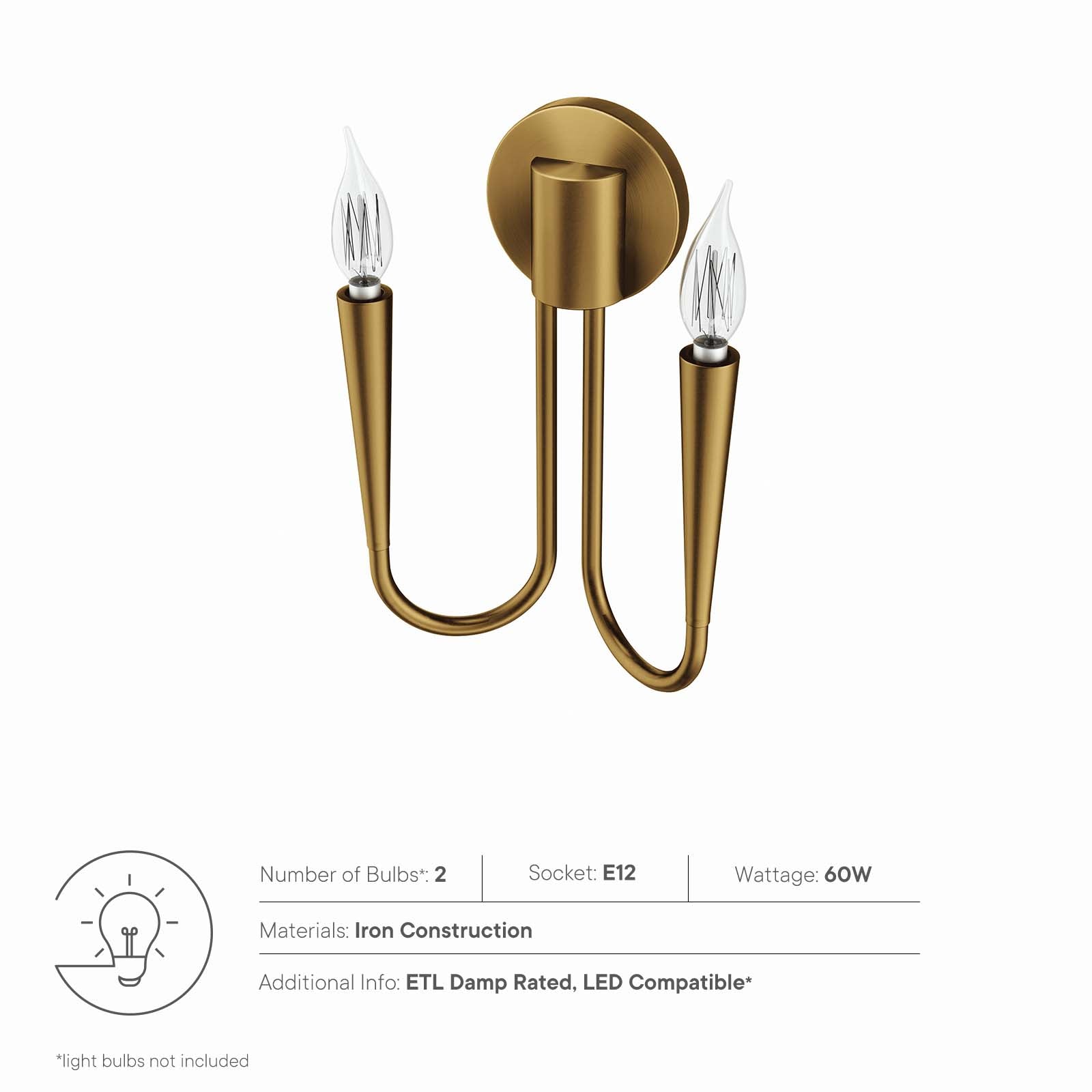 Penrose 2-Light Wall Sconce By Modway - EEI-5666 | Sconces | Modishstore - 23