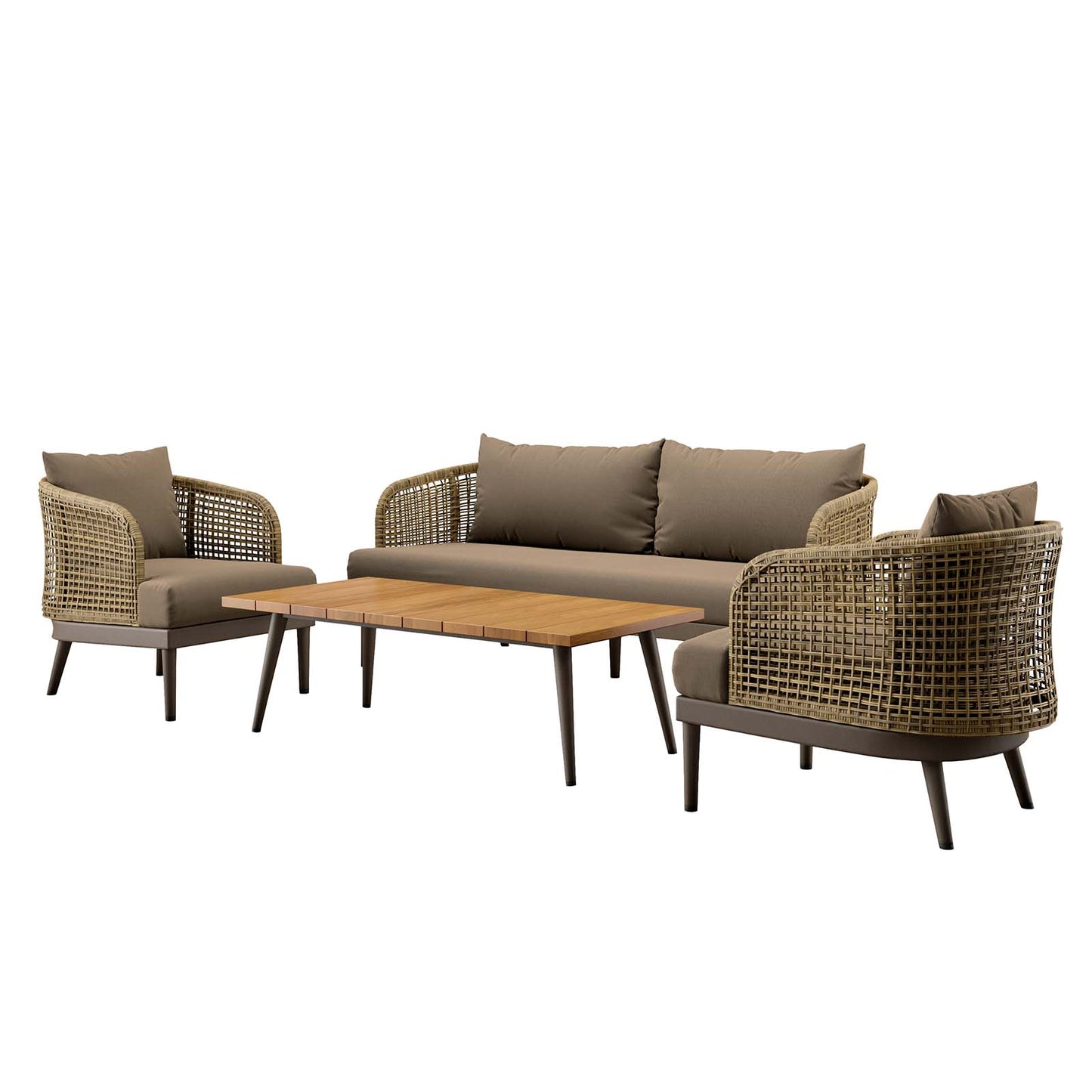 Meadow 4-Piece Outdoor Patio Set By Modway - EEI-5672 | Outdoor Sofas, Loveseats & Sectionals | Modishstore - 2