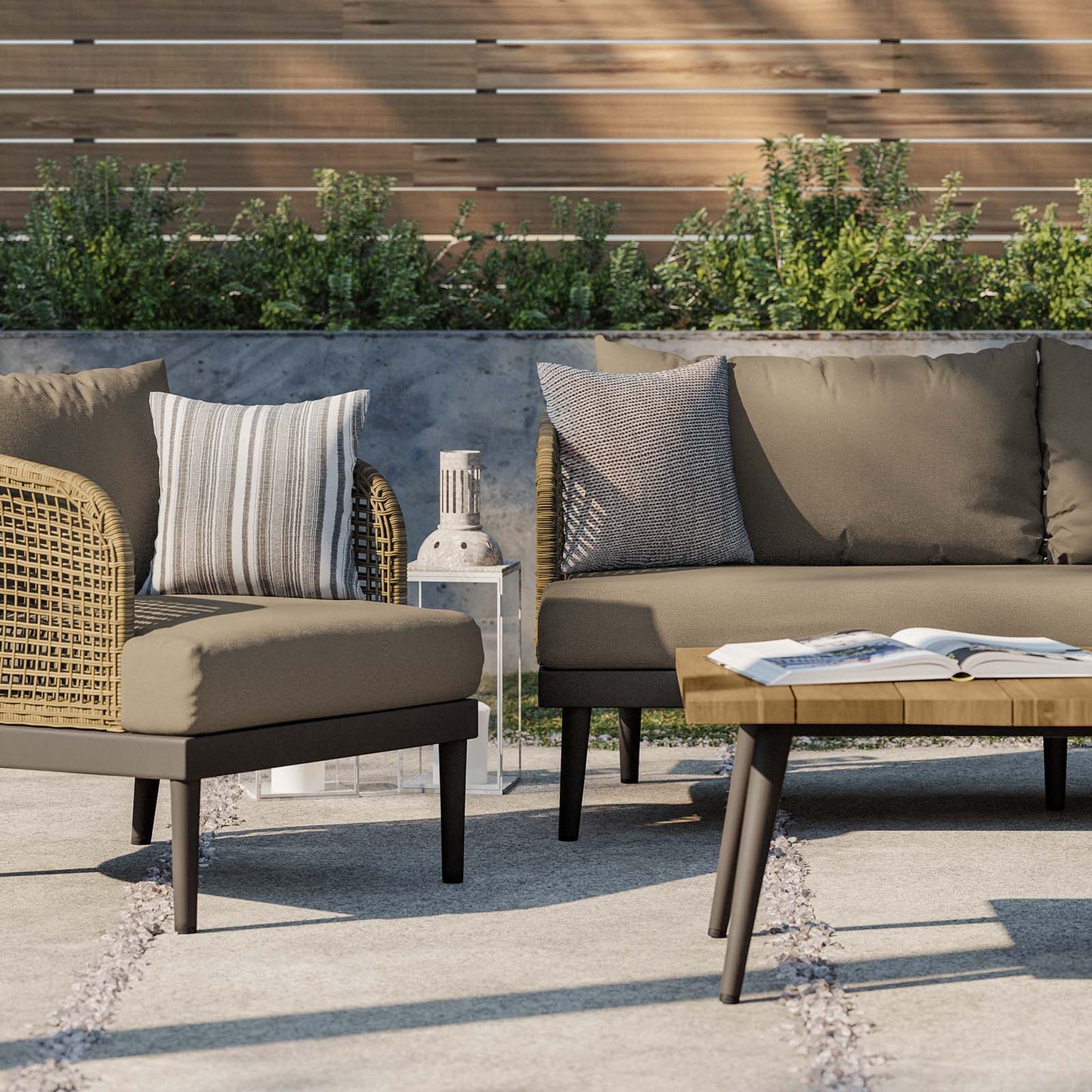 Meadow 4-Piece Outdoor Patio Set By Modway - EEI-5672 | Outdoor Sofas, Loveseats & Sectionals | Modishstore - 10