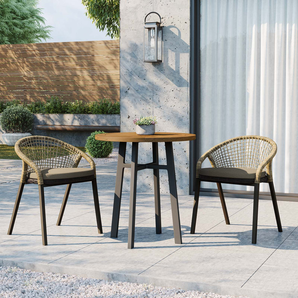 Meadow 3-Piece Outdoor Patio Dining Set By Modway - EEI-5673 | Outdoor Dining Sets | Modishstore - 1