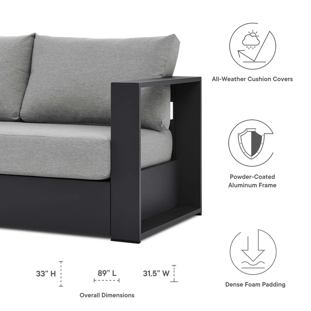 Tahoe Outdoor Patio Powder-Coated Aluminum Sofa By Modway - EEI-5676 | Outdoor Sofas, Loveseats & Sectionals | Modishstore - 16
