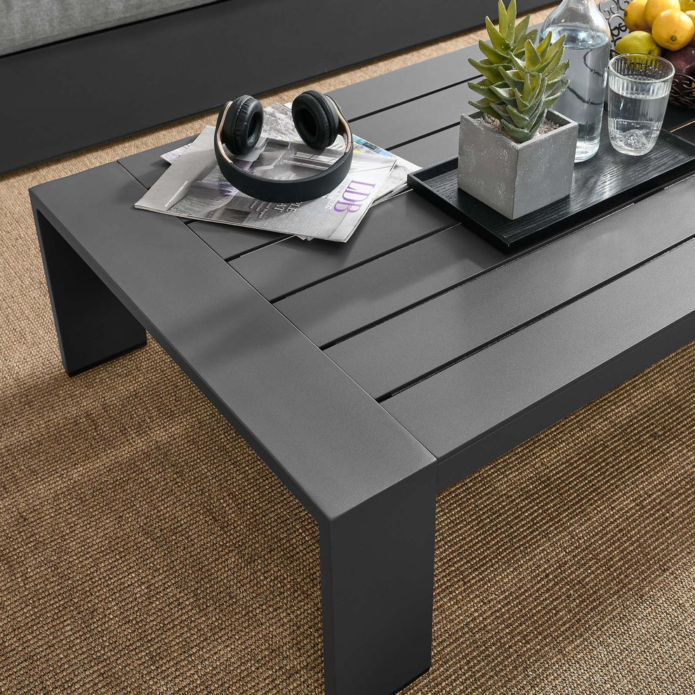 Tahoe Outdoor Patio Powder-Coated Aluminum Coffee Table By Modway - EEI-5677 | Outdoor Tables | Modishstore - 6