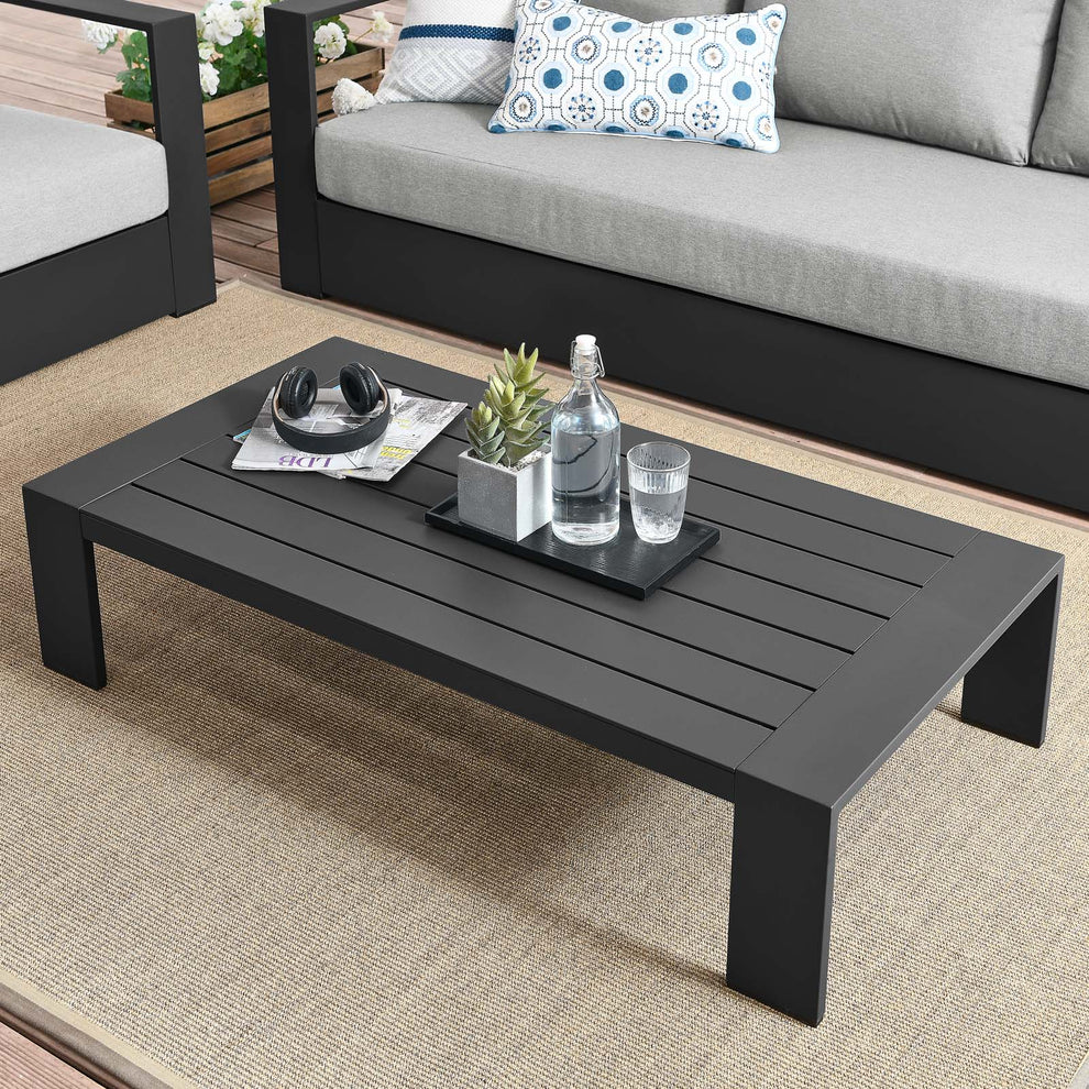 Tahoe Outdoor Patio Powder-Coated Aluminum Coffee Table By Modway - EEI-5677 | Outdoor Tables | Modishstore - 1