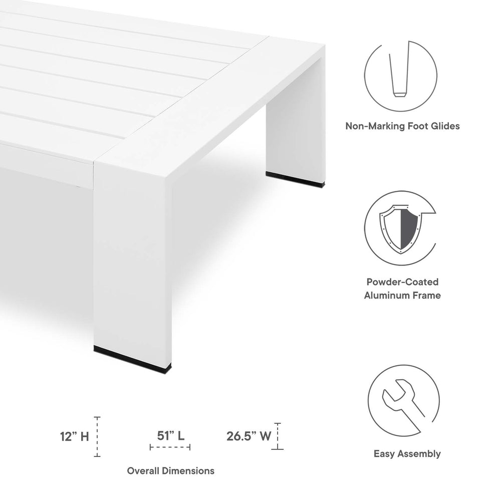 Tahoe Outdoor Patio Powder-Coated Aluminum Coffee Table By Modway - EEI-5677 | Outdoor Tables | Modishstore - 14