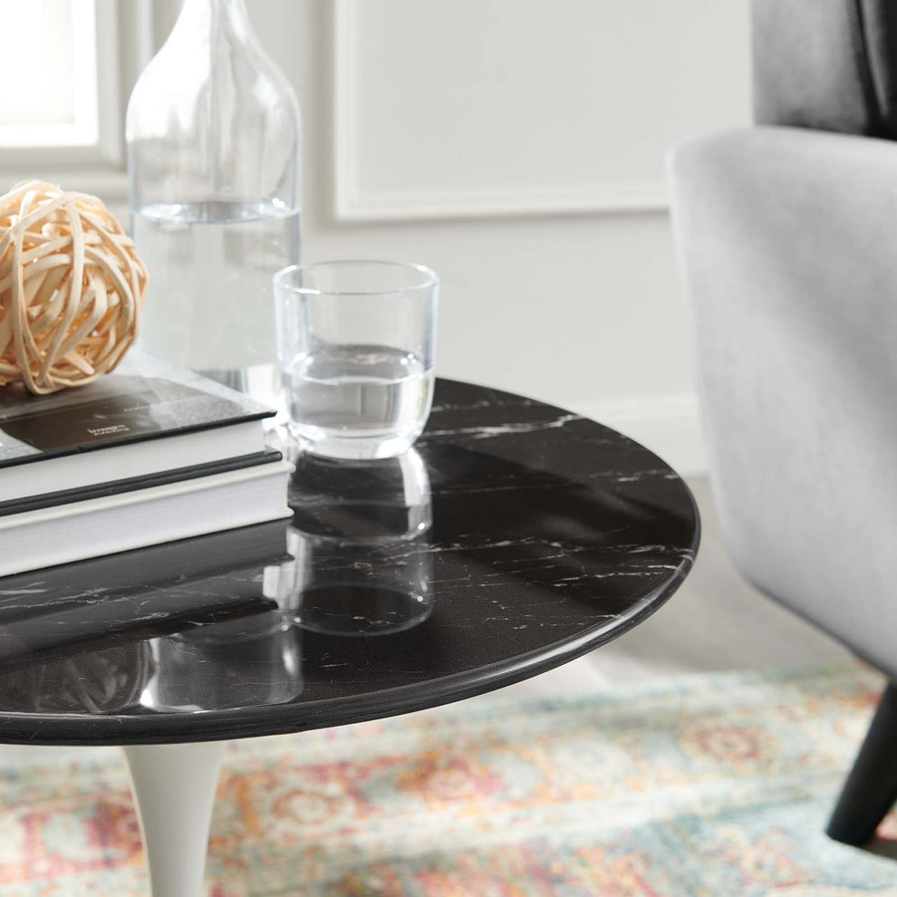 Lippa 20" Round Artificial Marble Side Table By Modway - EEI-5680 | Side Tables | Modishstore - 6