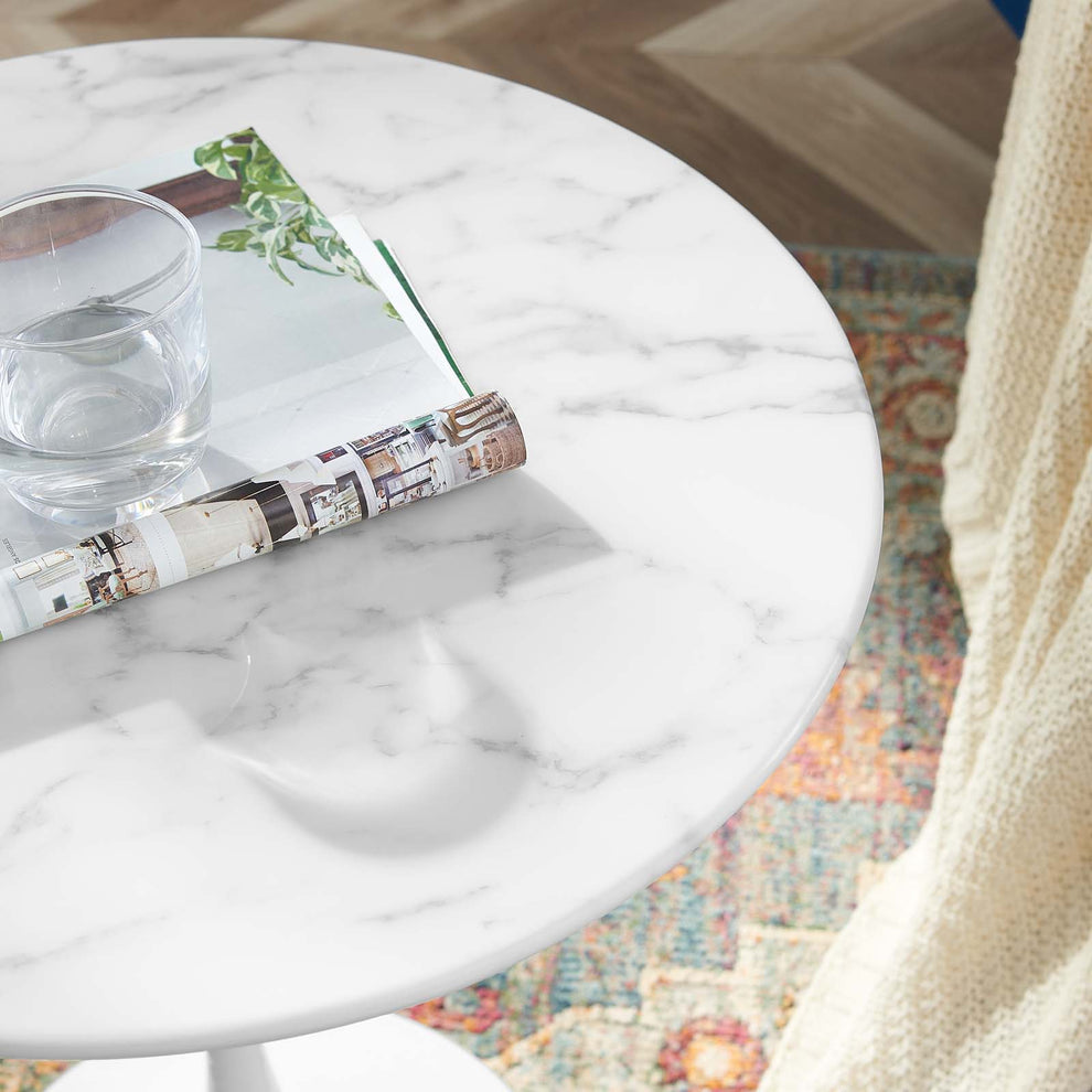 Lippa 20" Round Artificial Marble Side Table By Modway - EEI-5680 | Side Tables | Modishstore - 12