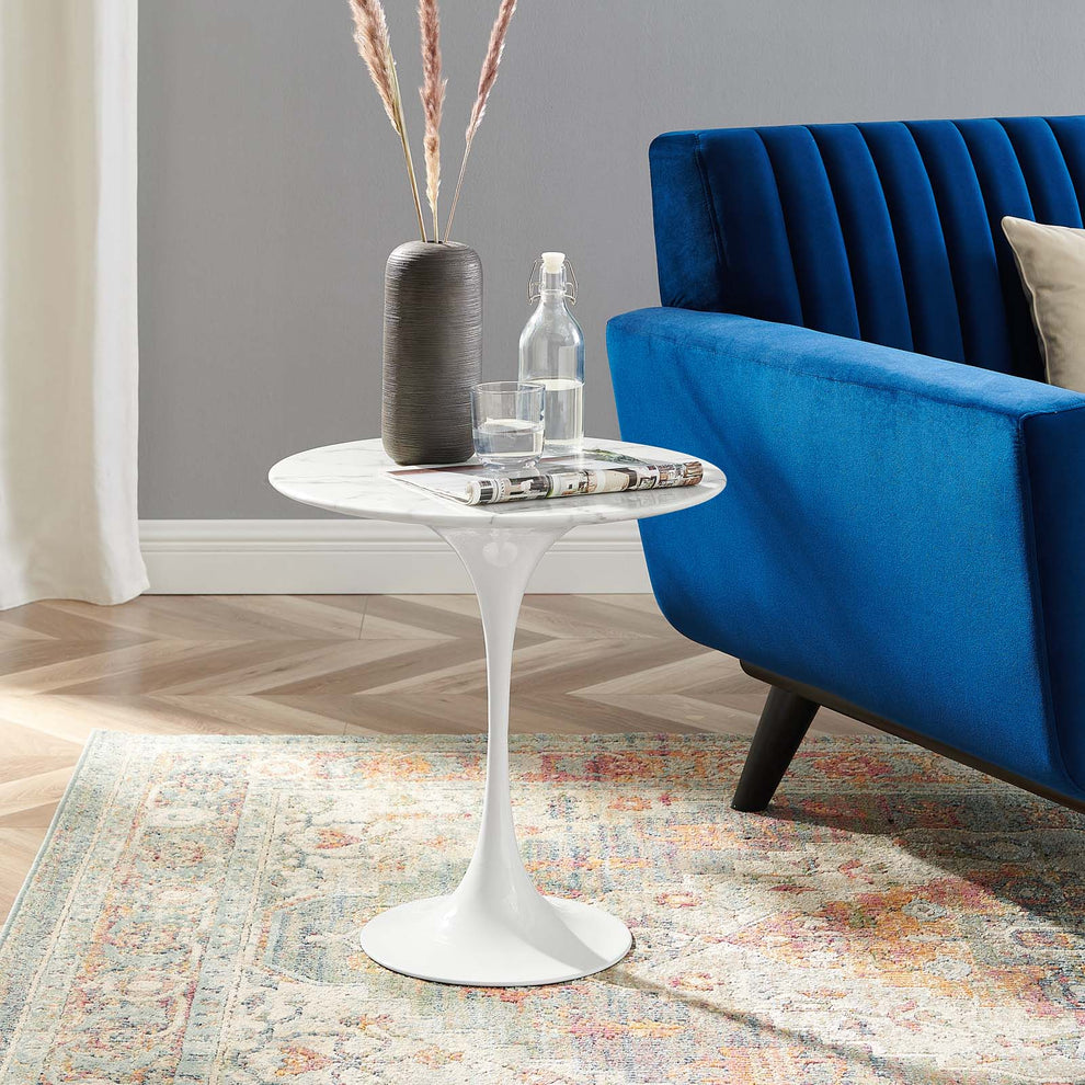 Lippa 20" Round Artificial Marble Side Table By Modway - EEI-5680 | Side Tables | Modishstore - 7