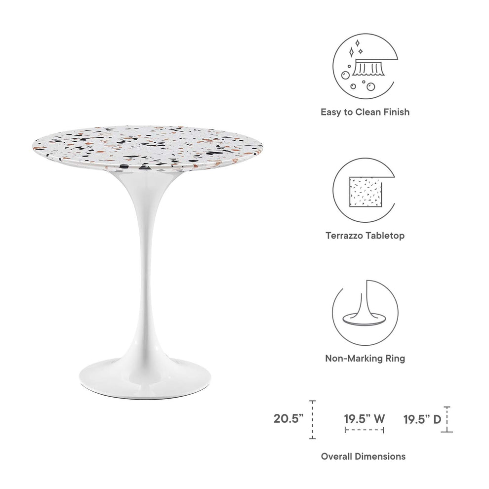 Lippa 20" Round Terrazzo Side Table By Modway - EEI-5682 | Side Tables | Modishstore - 6