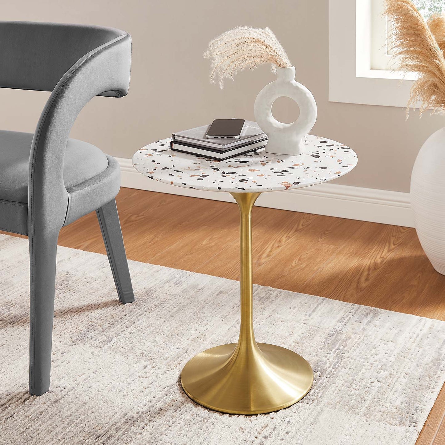 Lippa 20" Round Terrazzo Side Table By Modway - EEI-5687 | Side Tables | Modishstore - 1