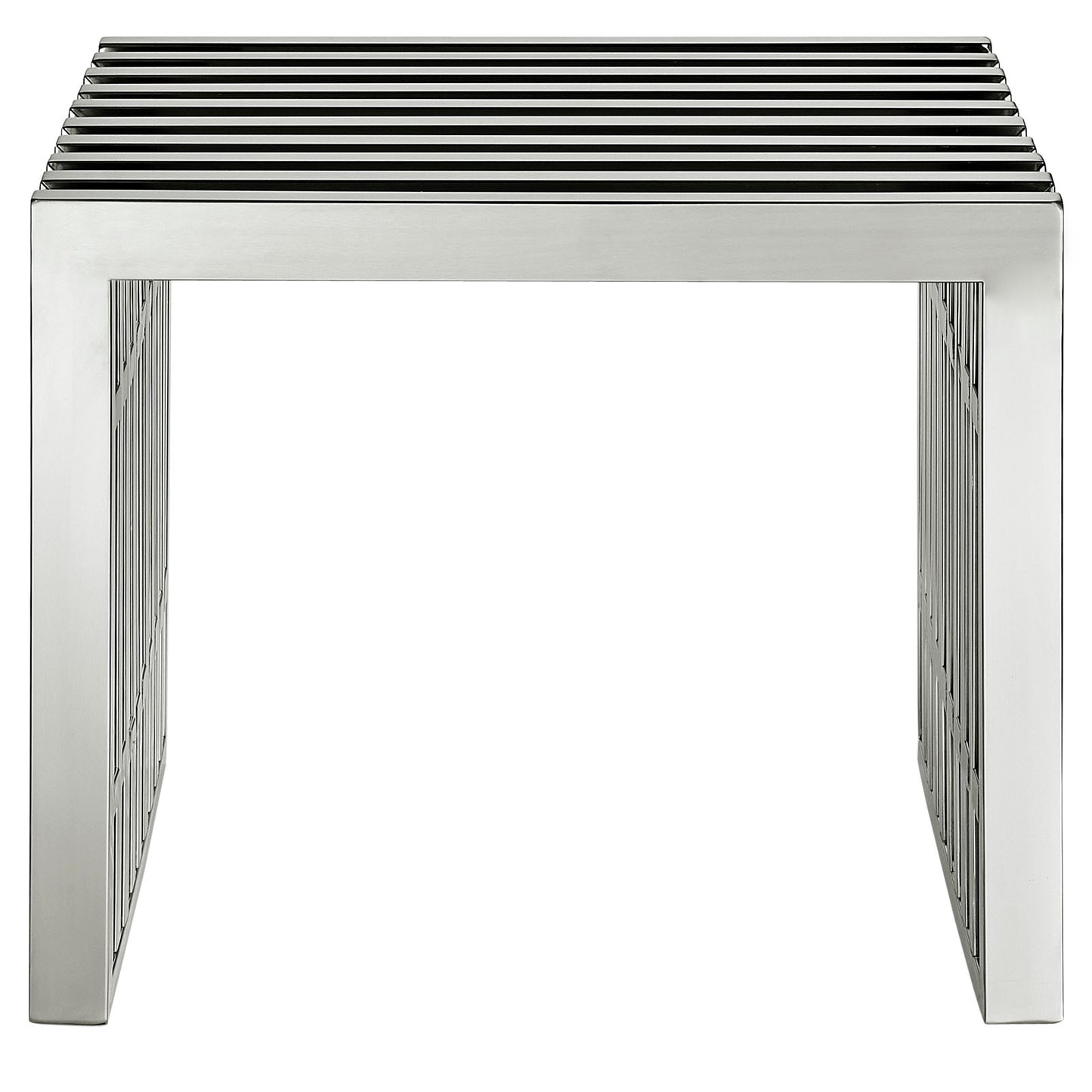 Gridiron Small Stainless Steel Bench By Modway - EEI-569 | Benches | Modishstore - 3