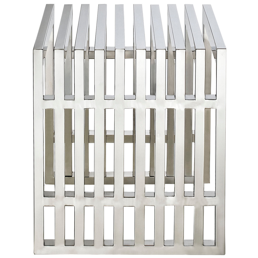 Gridiron Small Stainless Steel Bench By Modway - EEI-569 | Benches | Modishstore - 4
