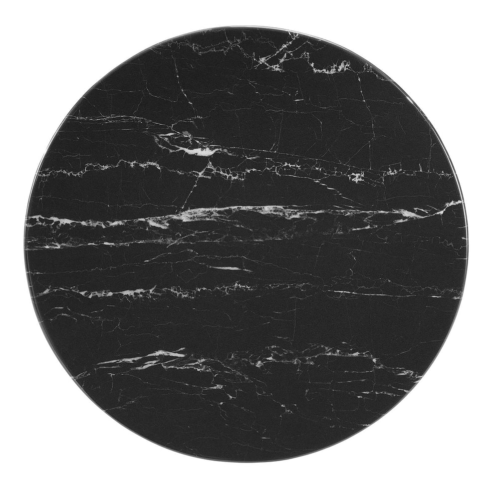 Lippa 20" Round Artificial Marble Side Table By Modway - EEI-5690 | Side Tables | Modishstore - 4